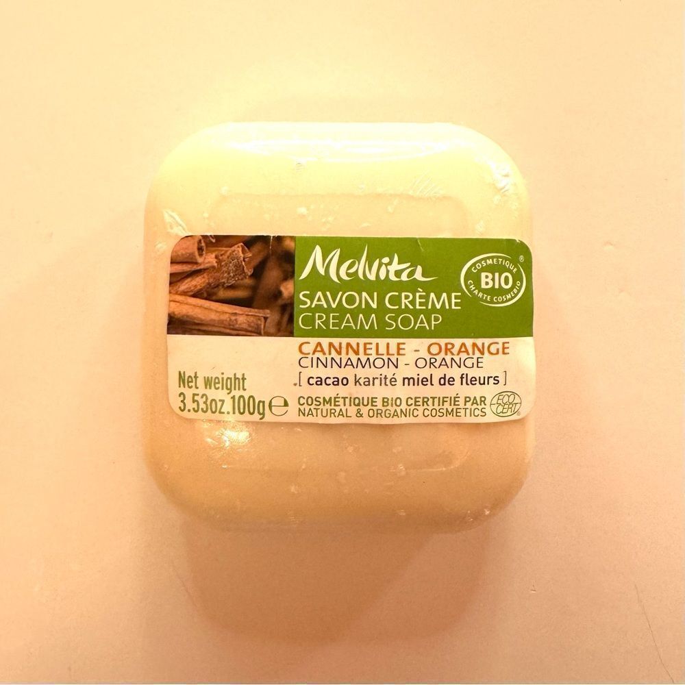 Melvita French Cream Soap Bar Cinnamon-Orange